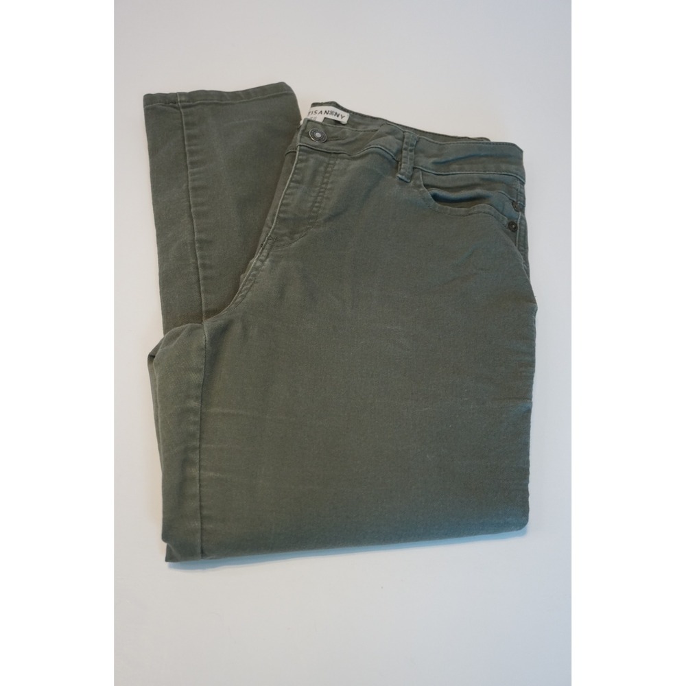Artisan NY Womens Olive Green Skinny Stretch Pants Mid Rise Casual Size 12